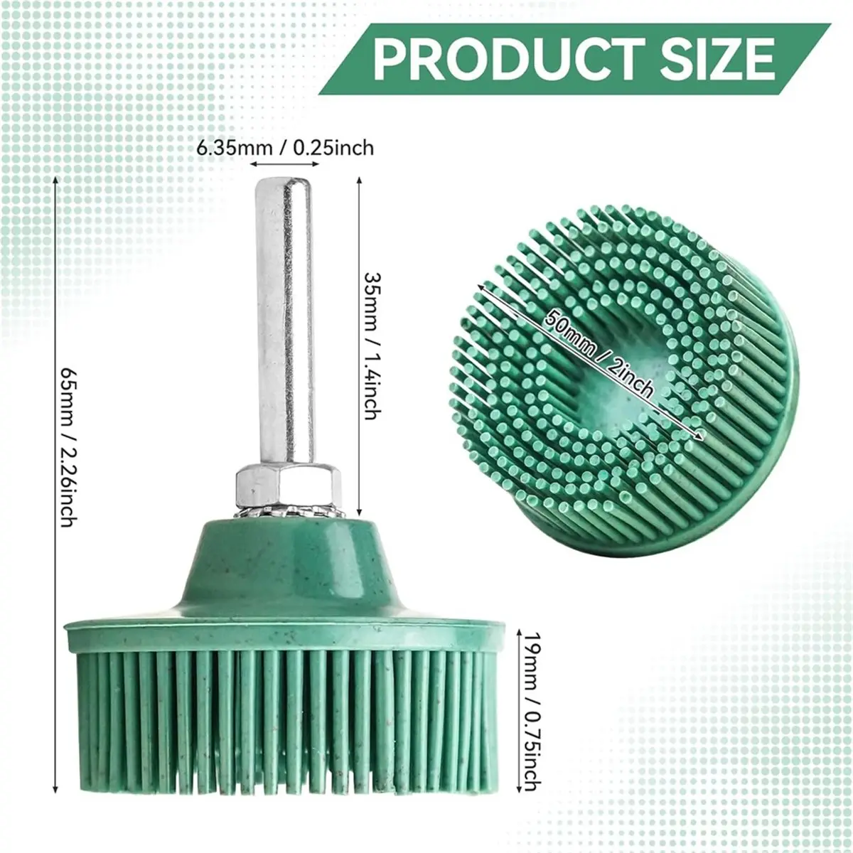 Bristle Disc 2 Inch Grinder Sanding Disc, Abrasive Brushes 50 80 120 Grit with 1/4