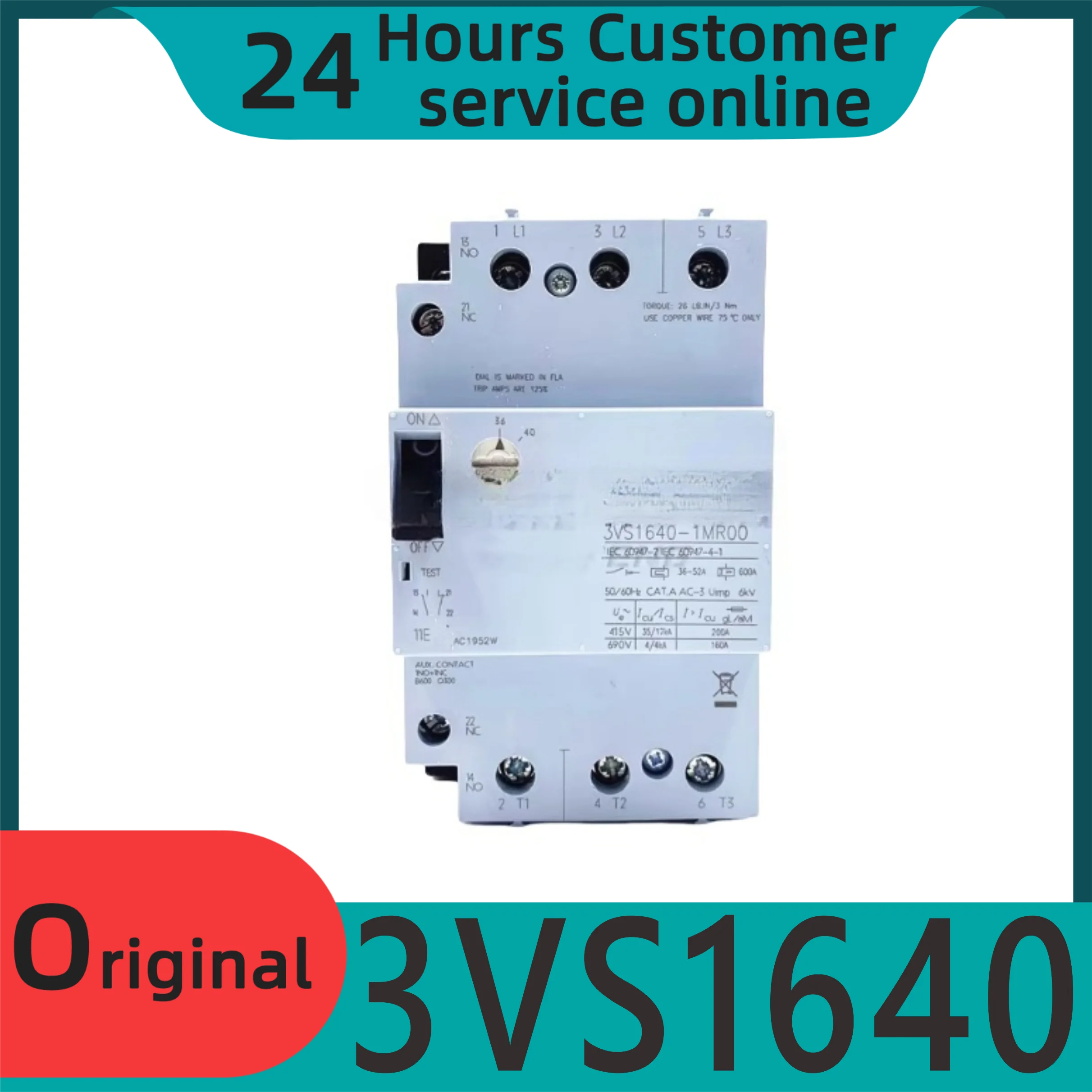

Brand new original circuit breaker 3VS1640 2VU1640-1M F U