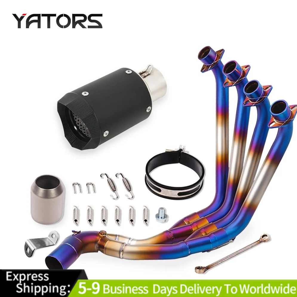 

51MM For Honda CBR650R/F 2014-2023 Slip Exhaust System Header Pipe Muffler Blue Exhausts Pipes