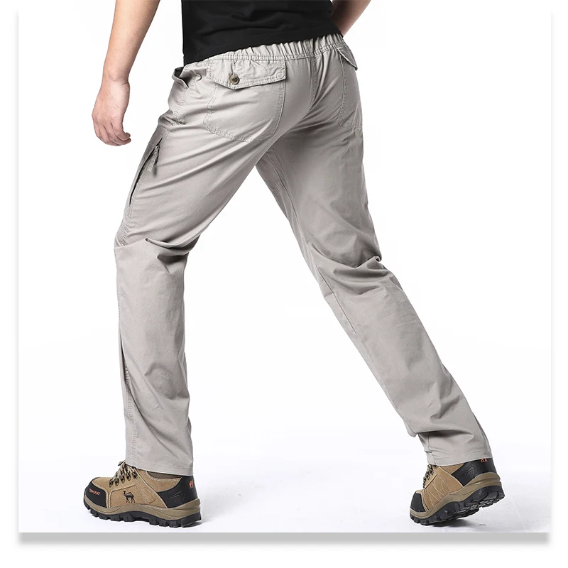 

Men's Cotton Cargo Pants Casual Multiple Pocket Tacitcal Pants Spring Autumn Outdoor Hiking Work Pants