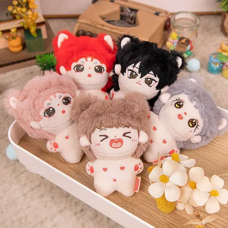 12cm Kawaii Mini IDol Doll Anime Plush Star Pendant Dolls Stuffed Customization Figure Toys Cotton Baby Plushies Toys Fans Gift