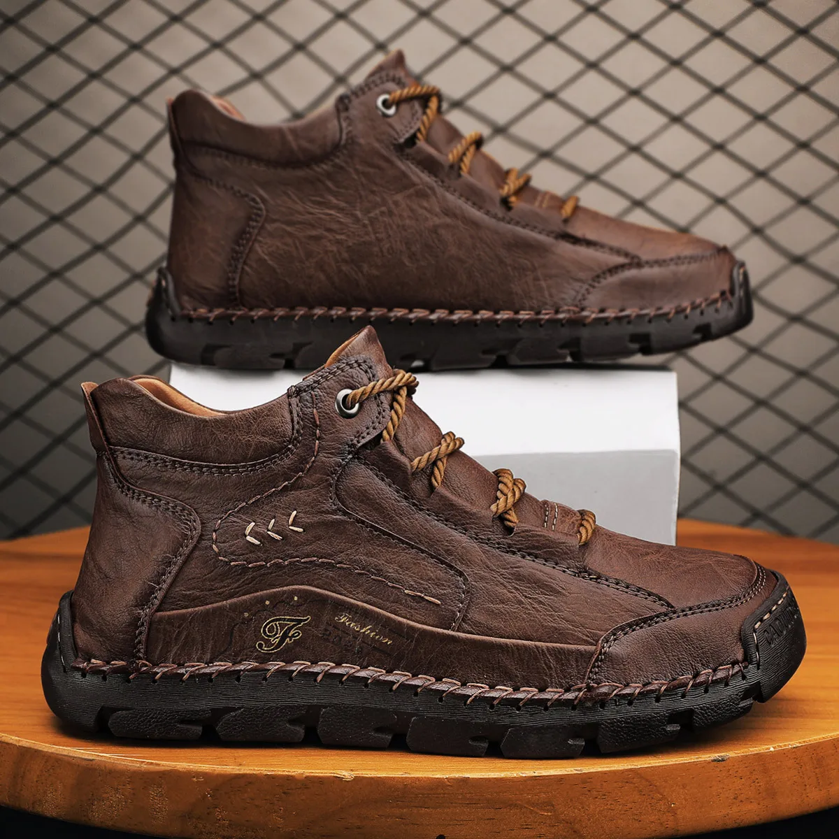 

Новые весенне-осенние деловые повседневные универсальные удобные кожаные туфли на шнуровке, мягкие кожаные ботинки, модные