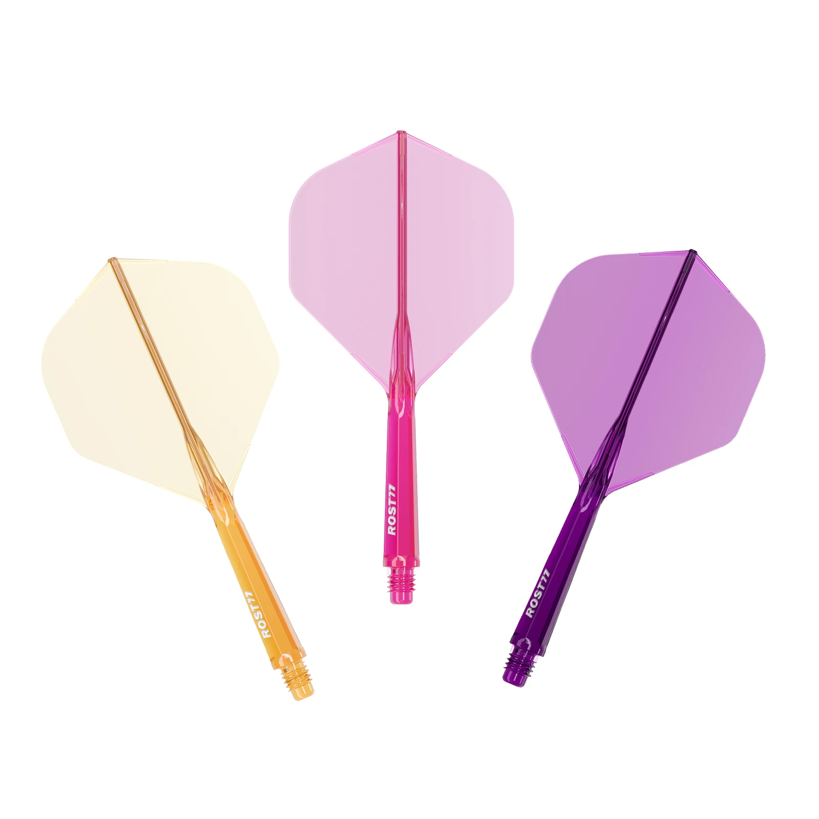 

CUESOUL ROST 77 Integrated Dart Shaft and Flight,Big Standard Shape Set of 3 Pcs-Transparent Color