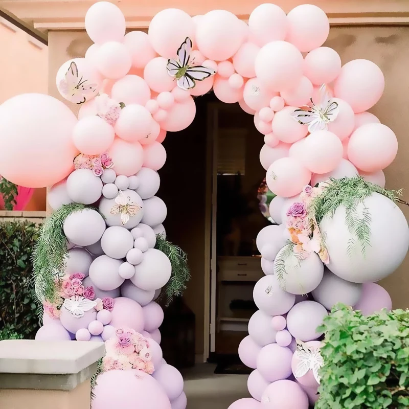 Balões rosa macaron para menina e menino, balões grandes de arco-íris, suprimentos de guirlanda de arco, aniversário, casamento, natal, 5-36 polegadas