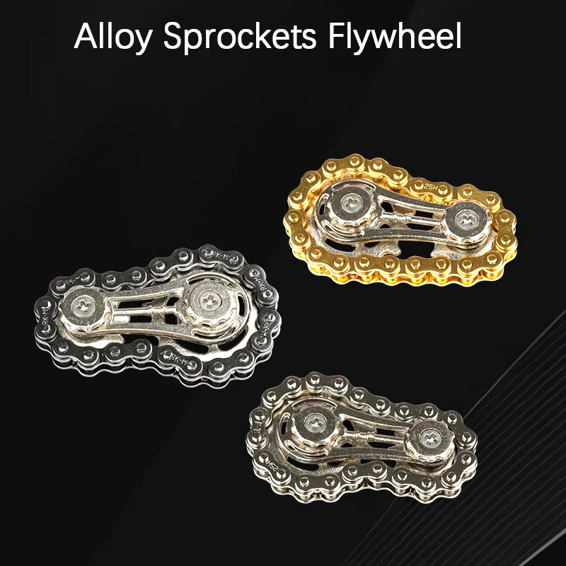 Pignons volant d'inertie gyroscope Fidget Spinner anti-stress anxiété chaînes de vélo en métal EDC Spinner Fidget jouets pour bureau adulte