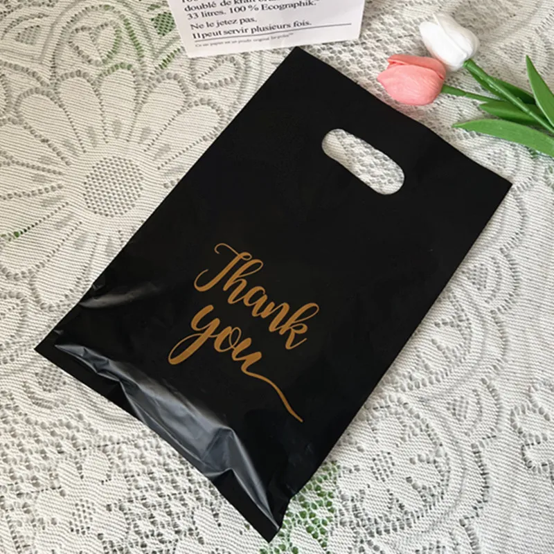 1pcs Thank You Bag Gift Plastic Shopping Bag Tote Bag 20*30cm Gitf Bag Birthday Wedding Party Favors Candy Cookie Wrappers