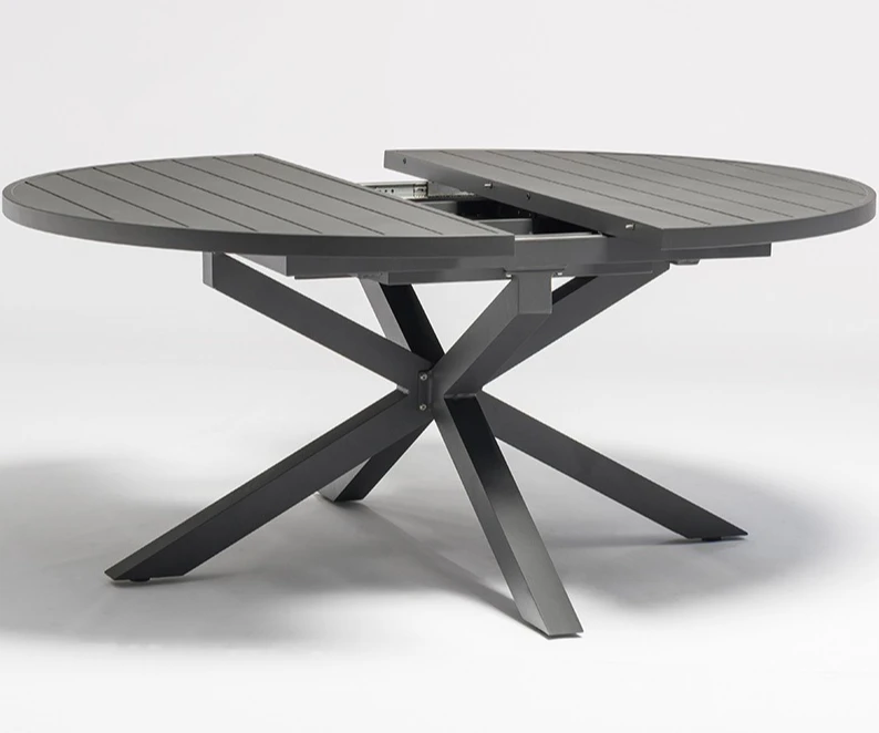 Garden leisure, aluminum alloy stretch dining table, hotel commercial, outdoor metal tables and chairs