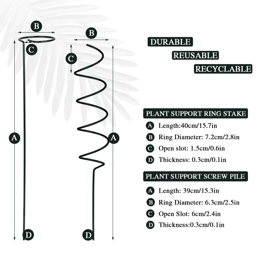 Supports Iron Plant Ties High-quality Recyclable Gardening Supplies Environmentally Friendly Durable Planting Bracket Set