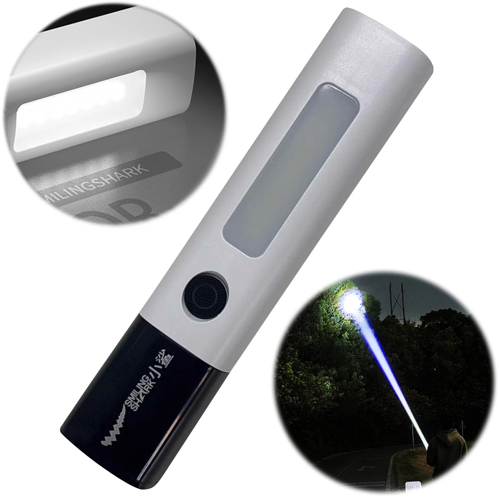 XPE COB Flashlight USB Charging High Brightness Flashlight Power Bank Ultra Bright LED Torch 4 Gears for Outdoor Hiking Fishing