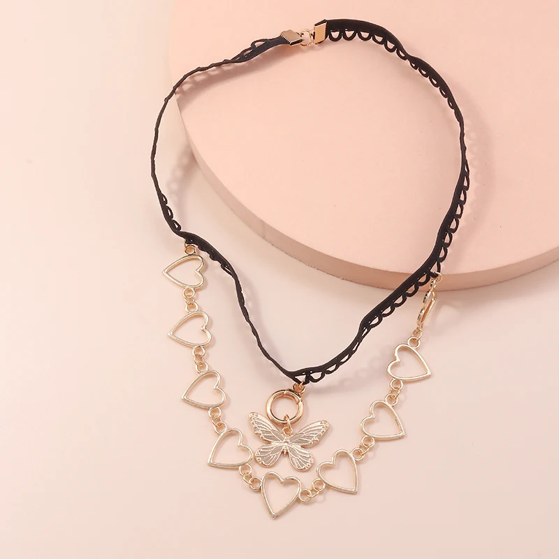 Aihua Mode Liebe Herzen Insekt Schmetterling Bein Kette für Frauen Körpers chmuck Strand Gold Silber Farbe mehr schicht ige Oberschenkel kette – Detail 5