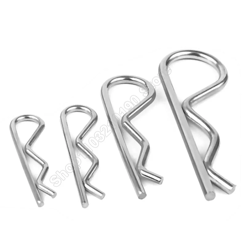 1-20Pcs M1.2 M1.8 M2 M2.5 M3 M4 M5 M6 M7 Steel R Type Spring Cotter Pin Wave Shape Split Clip Clamp Hair Tractor Pin for Car Rod