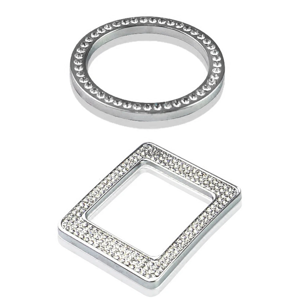 For Mercedes Benz C E S CLS GLC Class W205 W212 W213 W222 W218 X253 Car Accessories Central Clock Watch Ring Trim Diamond Cover