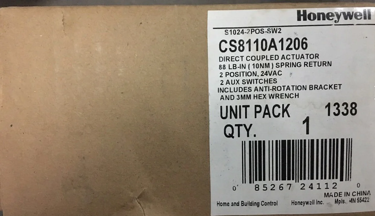 CS8110A1206 United States, Honeywell Honeywell Air Valve Actuator, False One Penalty Ten