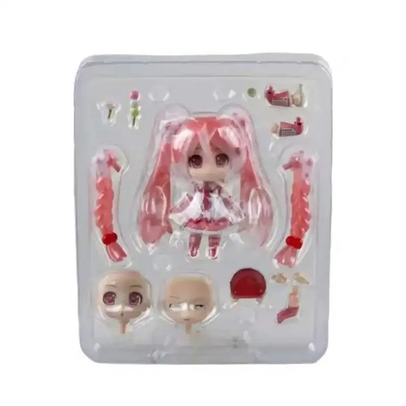 10CM Japanese Anime Hatsune Miku sakura Changeable face Q Version model figure Ornaments collectibles Toy kids gifts