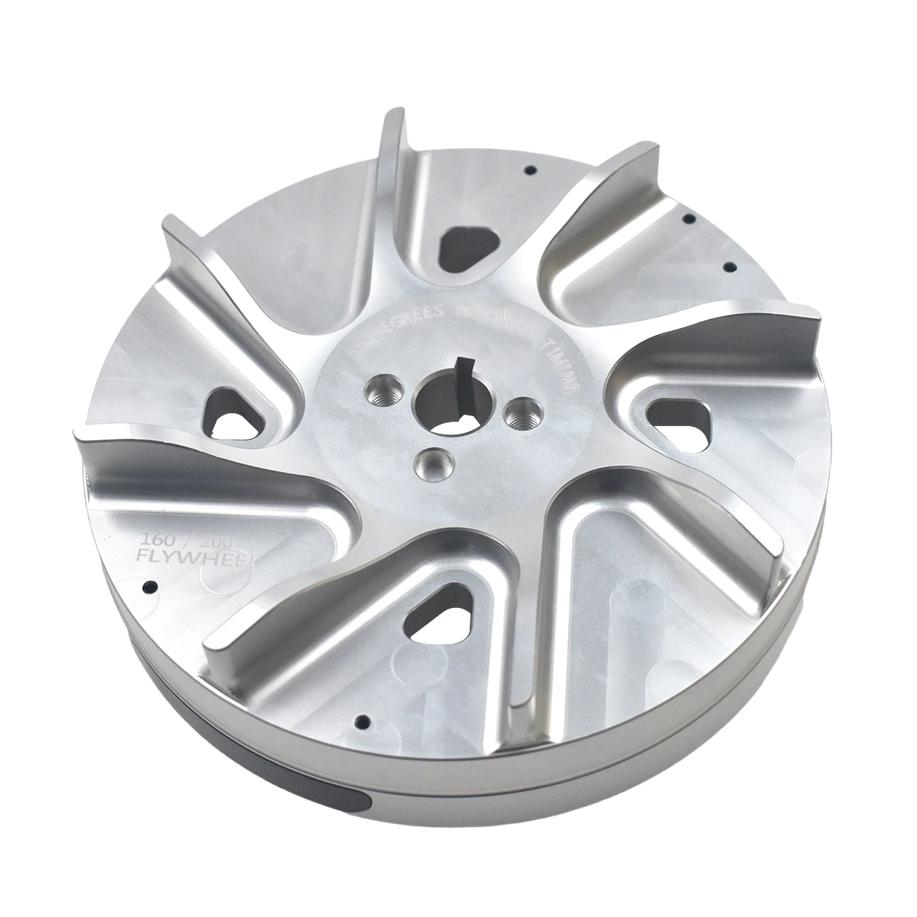 Silver New Slipstream Billet Aluminum Flywheel Aluminium Alloy For Predator 212cc NonHemi Honda GX200 Go Kart