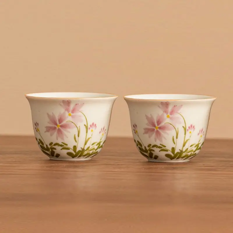 

Hand Drawn Daisy Teacup, Ladies' Exquisite Master's Cup, Tea Tasting Cup