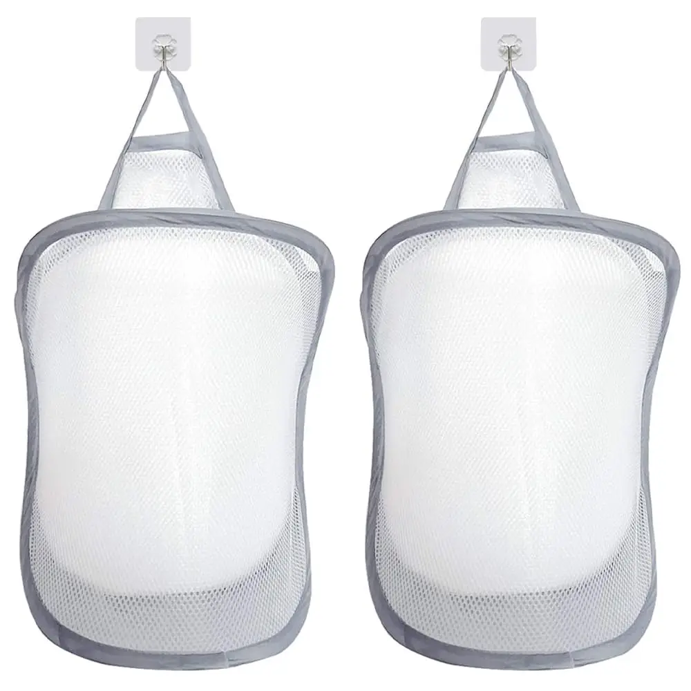 

2 складные корзины для белья с ручками, сетчатые, портативные, для общежития