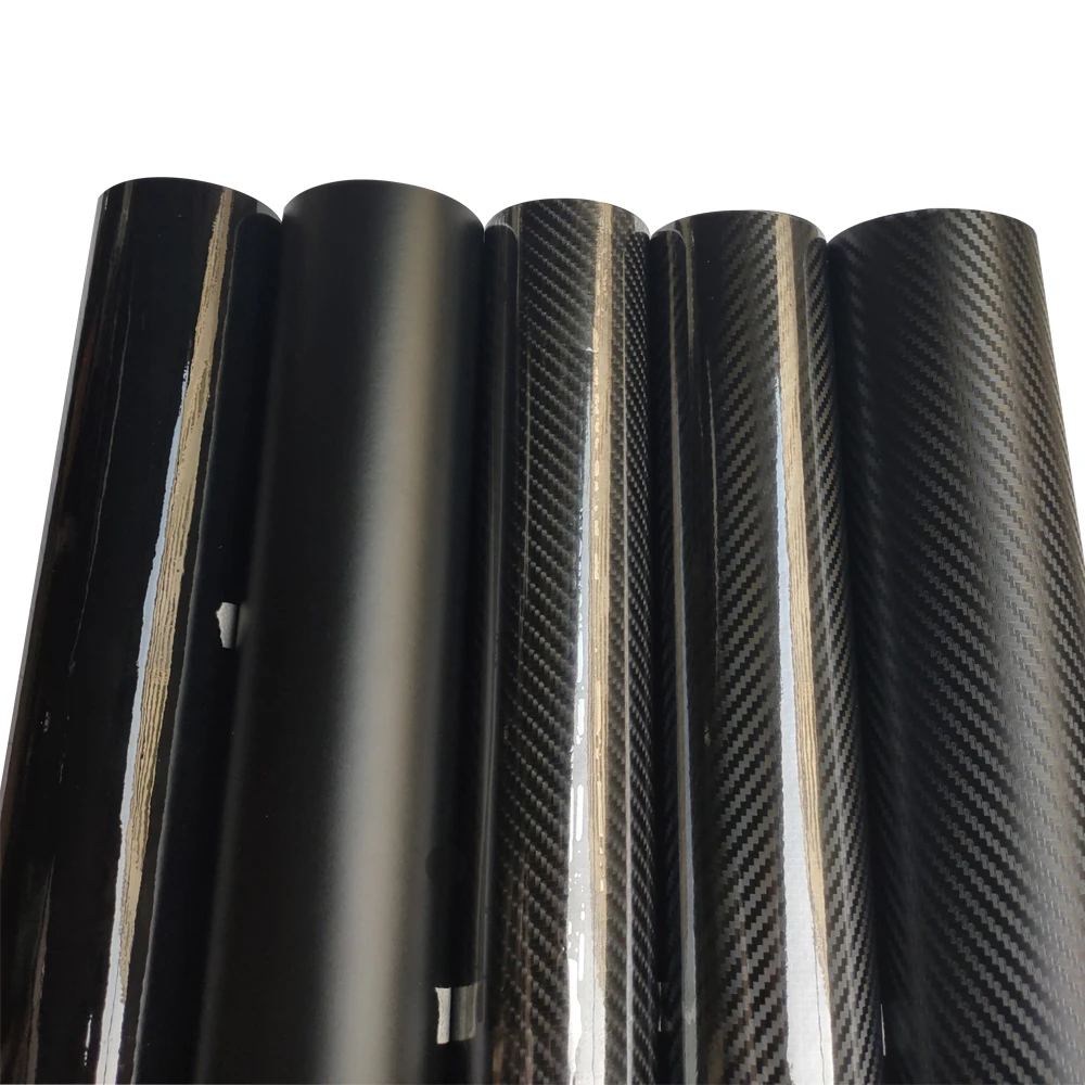 3D 4D 5D 6D Black Carbon Fiber Vinyl Car Wrap Film Waterproof Stickers Console Computer Laptop Skin Auto Motorcycle Access