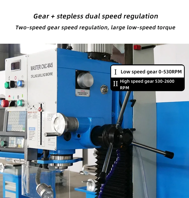 آلة الحفر والطحن باستخدام الحاسب الآلي آلة الحفر والطحن متعددة الوظائف Z-محور محرك التردد المتغير مع الفرامل