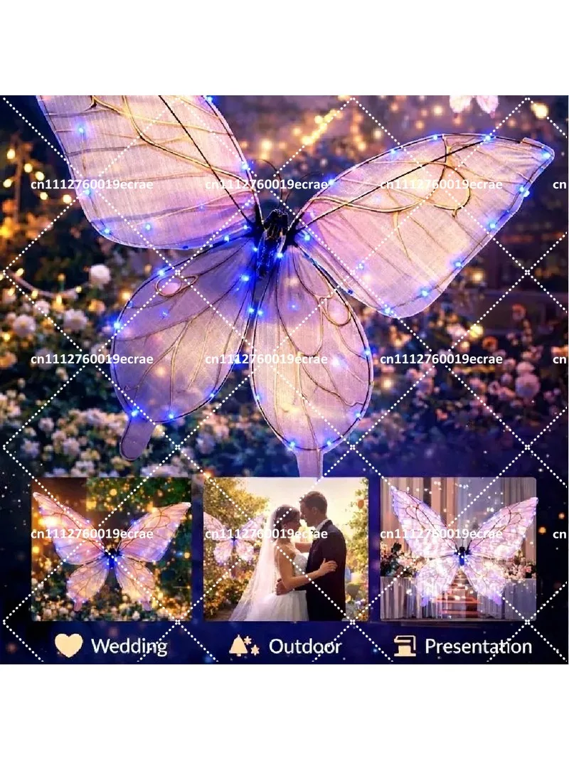 Flapping Butterfly Stage Prop Bionic Flying Insect Model for Performance Education RC Light-Up