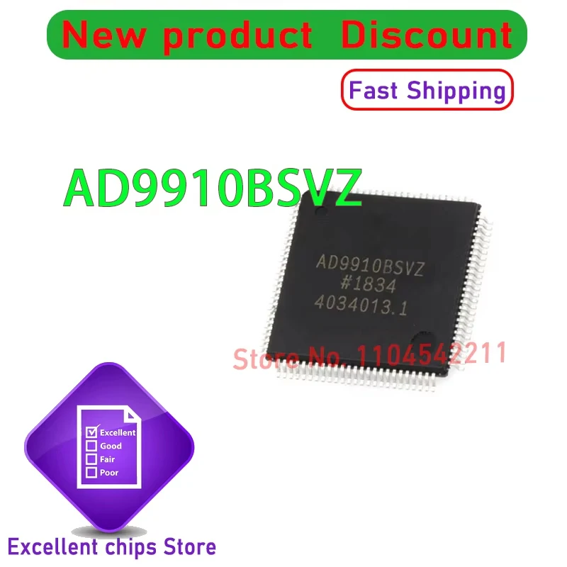 1pcs/lot Original New AD9910BSVZ AD9910 AD9910BSV TQFP100 chip in stock