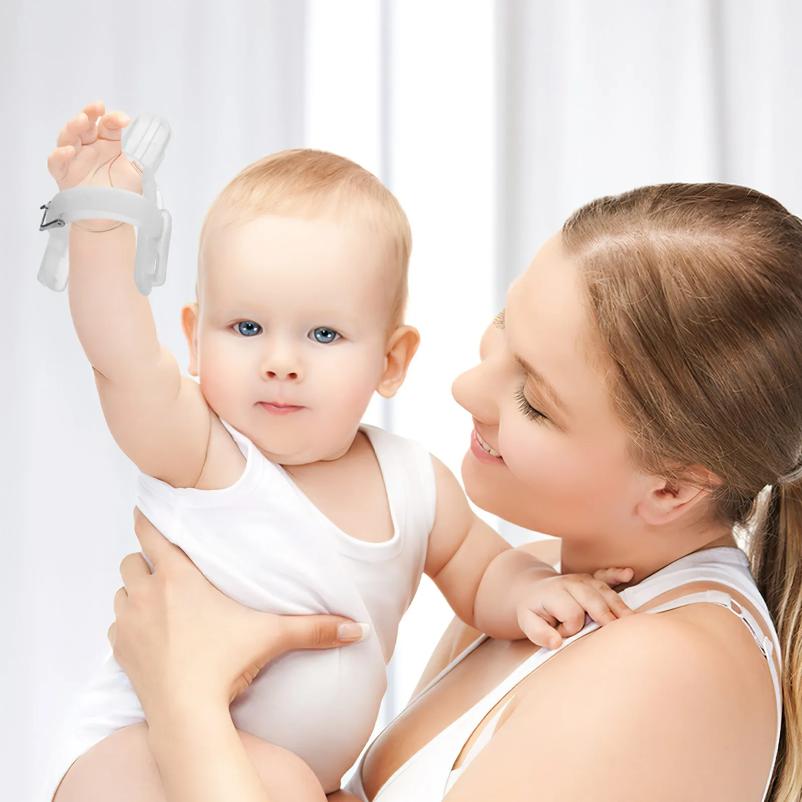 Baby Finger Covers Anti-Bite Thumb Forefinger Protector Teether Food Grade Silicone Safe Non-Toxic Gum Pain Relief