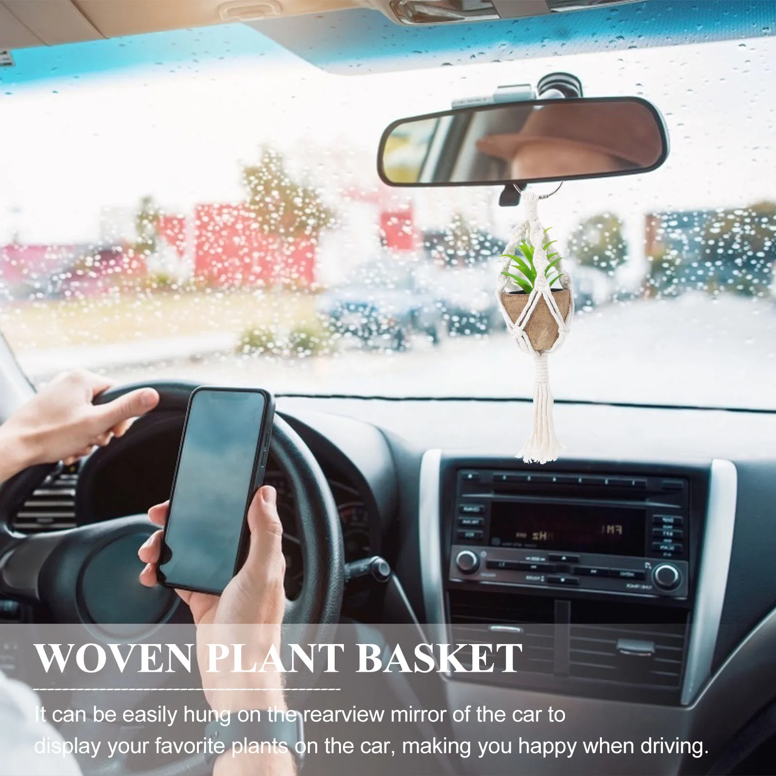 

2 pcs Flowerpot Net Cotton Flowerpot Bag Tassel Plants Basket Woven Plant Basket For Wall Planter Hanger Gardening Holder Indoor