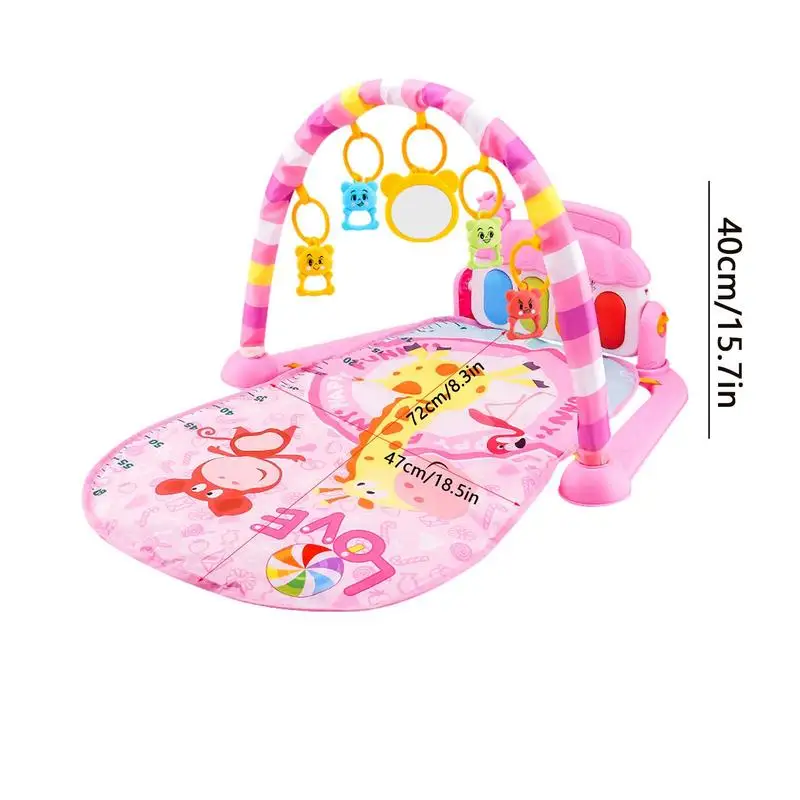 Baby Musical Play Mat com Música Leve, Recém-nascidos, Pedal, Piano, Almofada, Fitness Frame, Tapete para Criança, Barriga