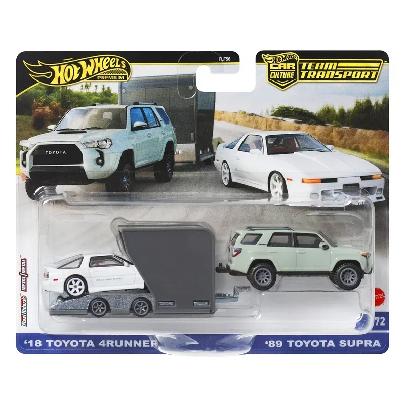Original rodas quentes premium carro cultura equipe transporte diecast 1/64 brinquedos para meninos toyota supra 4runner nissan rua frota presente