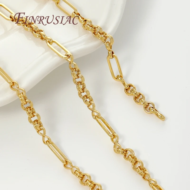 0,5–1 Meter 18 Karat vergoldete Ketten, DIY-Halsketten-Zubehör, dekorative Kette für Schmuckherstellungszubehör, große Ketten im Großhandel – Detail 28