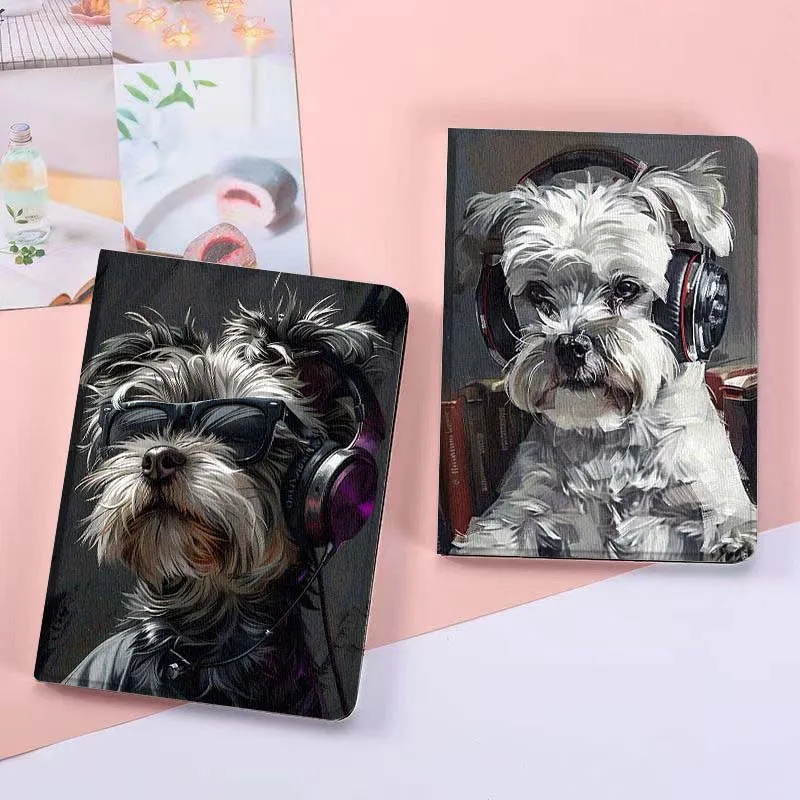 

Schnauzer Art Cute Pattern For Lenovo Xiaoxin Pad Pro GT plus 8.8 11 10.6 Y700 Y900 Go 8.8 Tab K11 10 P11 Tablet Case
