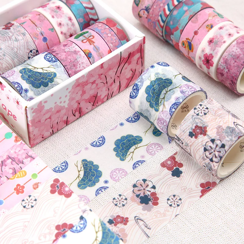 

10Pcs/Set Ocean Sky Washi Tape Solid Color Masking Decorative Adhesive Sticker Scrapbooking Diary Stationery School Supplies