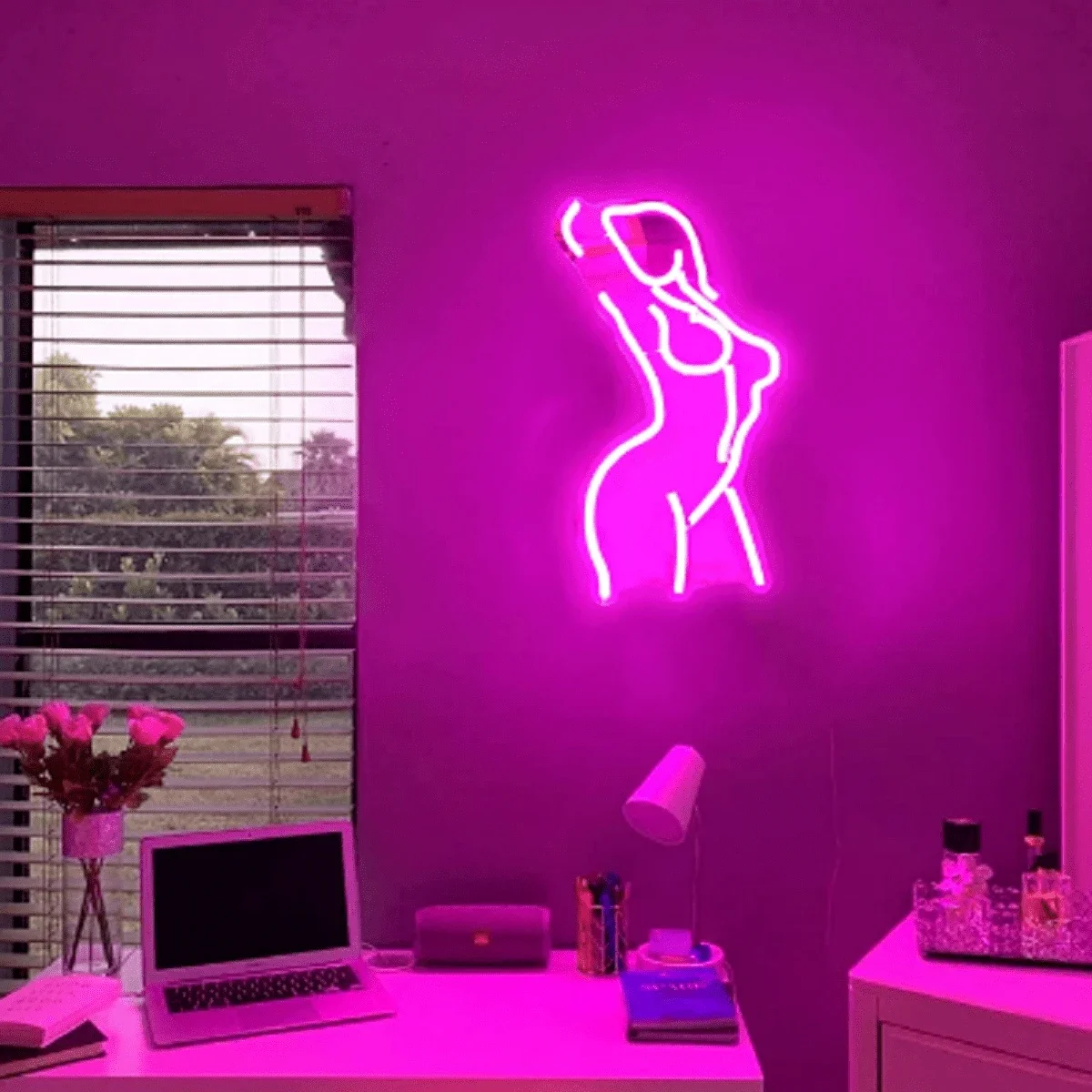 Sexy Girl Women Body Back Neon Lights for Bedroom Gaming Room Bar Club Home Birthday Party Decor For Windows Wall Doors LED Sign