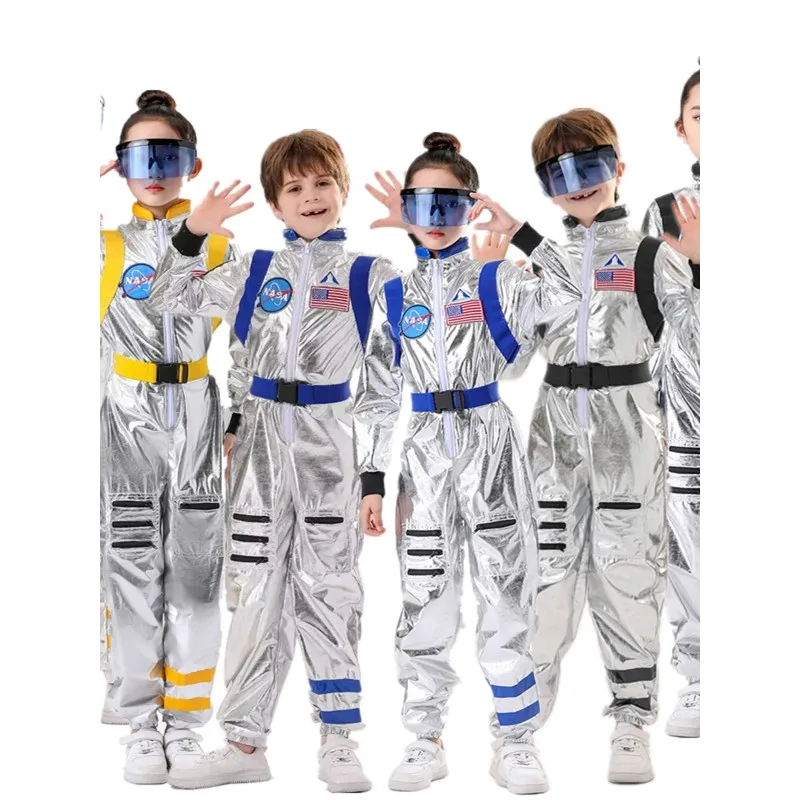 

Детский костюм космонавта, космический костюм, комбинезон для выступлений, одежда для выступлений, одежда для детей