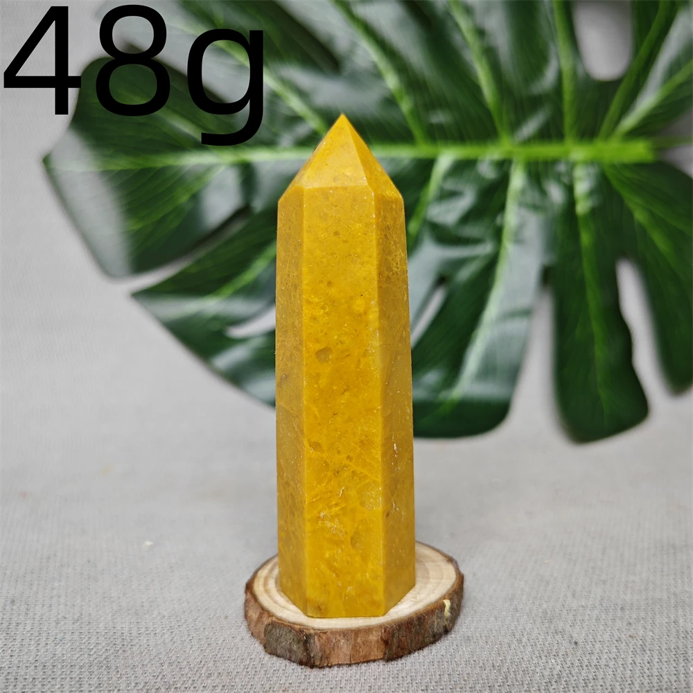 Natural Rock Yellow Dragon Jade Tower Home Garden Decoration Spiritual Prayer Witch Altar Crystal With Gemtone Healing