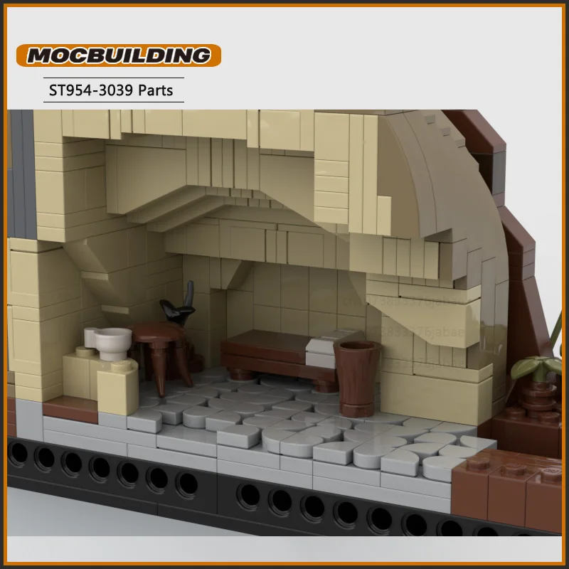 UCS ฉากภาพยนตร์ที่มีชื่อเสียง Master's Hut House Undisturbed MOC Building Blocks คอลเลกชัน DIY ASSEMBLY เทคโนโลยีอิฐของเล่นของขวัญ