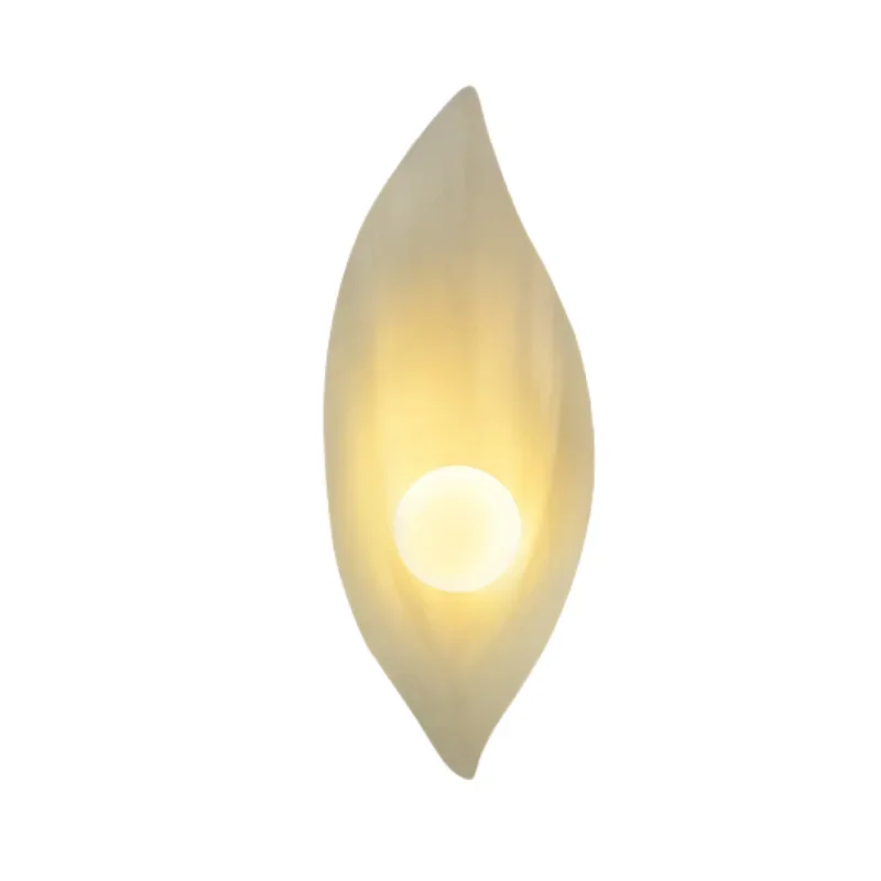 Nordic Leaf Wall Lamp Japanese Zen Style Minimalist Personality Homestay Bedroom Corridor Background Wall Decorative Light