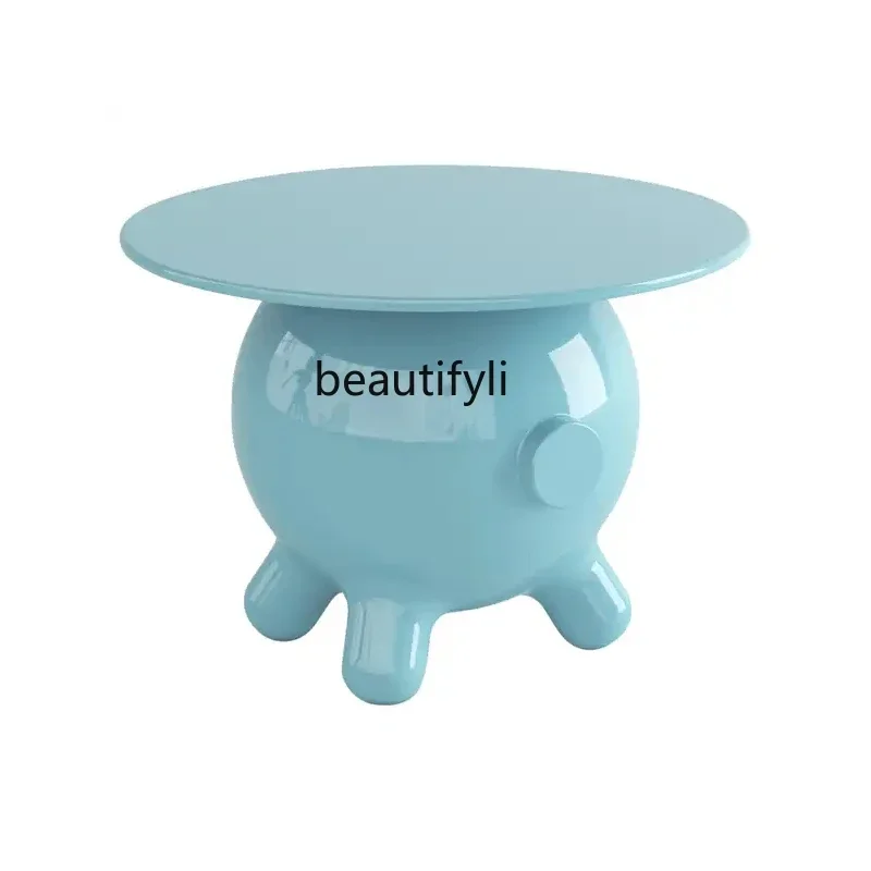 

Modern minimalist creative design FRP round corner few household living room shape small side few ornaments