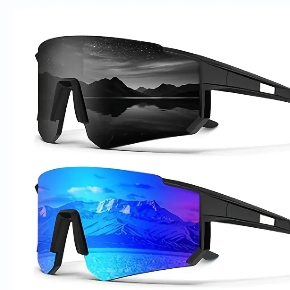 Polarized Sports Sunglasses for Men Women UV Protection Cycling Driving Fishing Goggles with Impact Resistant Multi-layer Lens