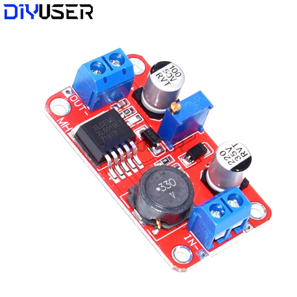 XL6019 4A DC-DC Boost Converter, Adjustable 1.25-35V to 5V 12V 24V High Voltage Step Up Power Module
