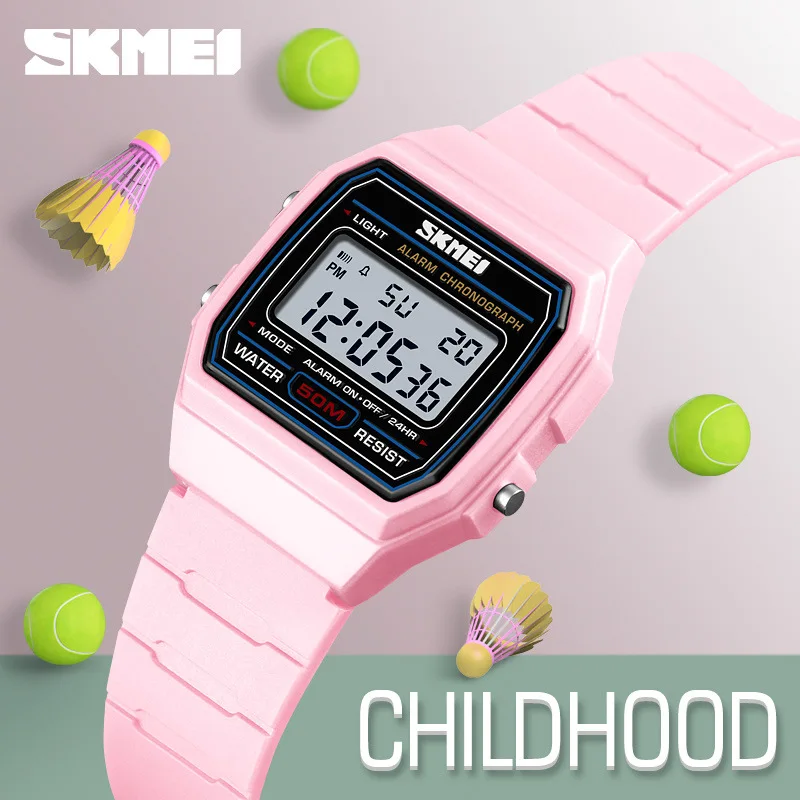 Skmei reloj electrónico para niños, cronógrafo deportivo ligero, resistente al agua, versátil, nuevo Color