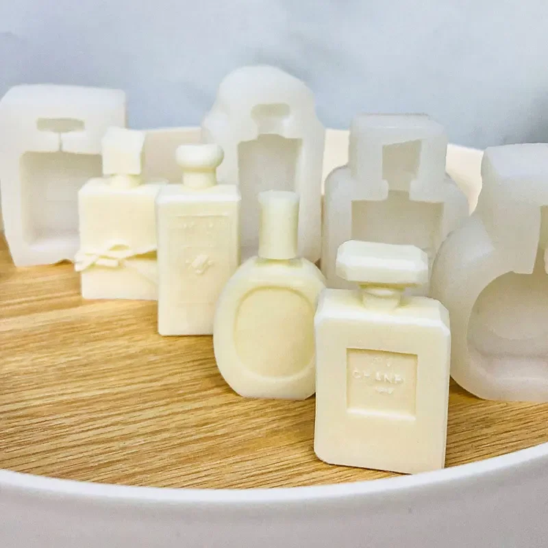 2 قطعة زجاجة عطر الموضة سيليكون قالب الكعكة الشوكولاته موس قالب كعكة تزيين لوازم الخبز المعجنات أداة