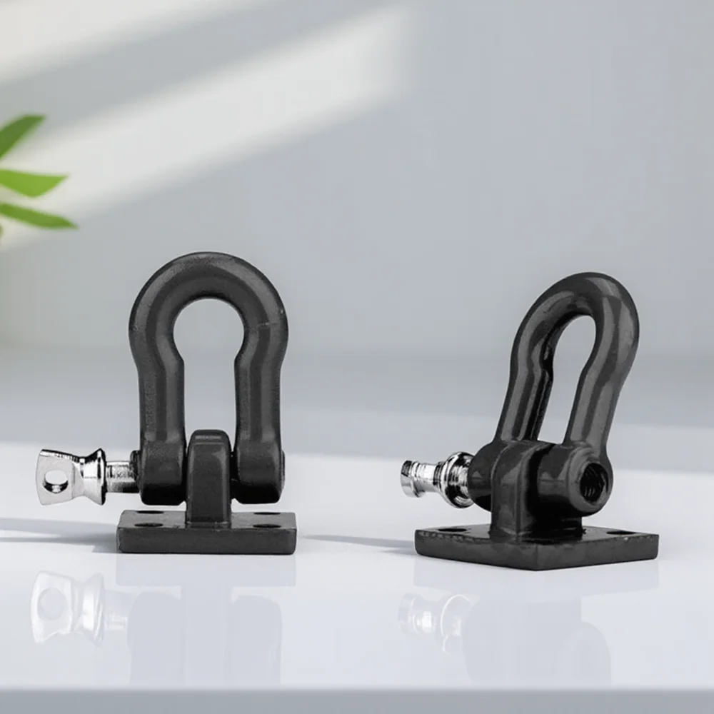 ملحقات السيارة المعدنية مجموعة خطافات التسلق بزر الإنقاذ الأحمر مع مسامير حزام لاستعادة المركبات الخارجية قطعتان