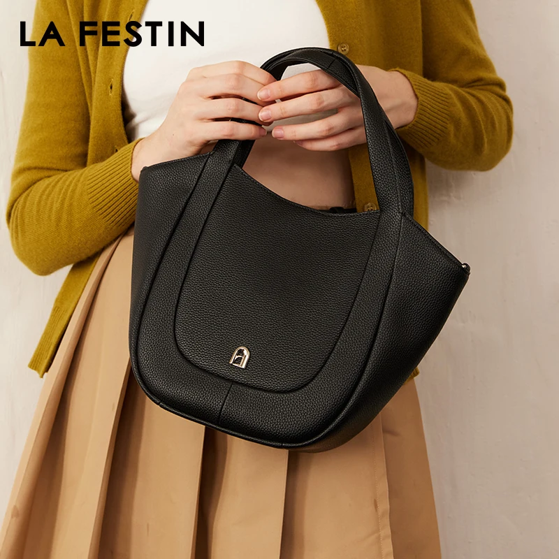 

LA FESTIN Original Handbags for Women Trend 2024 New Leather Bag Crossbody Bag New Style Large Capacity Shopping Bag