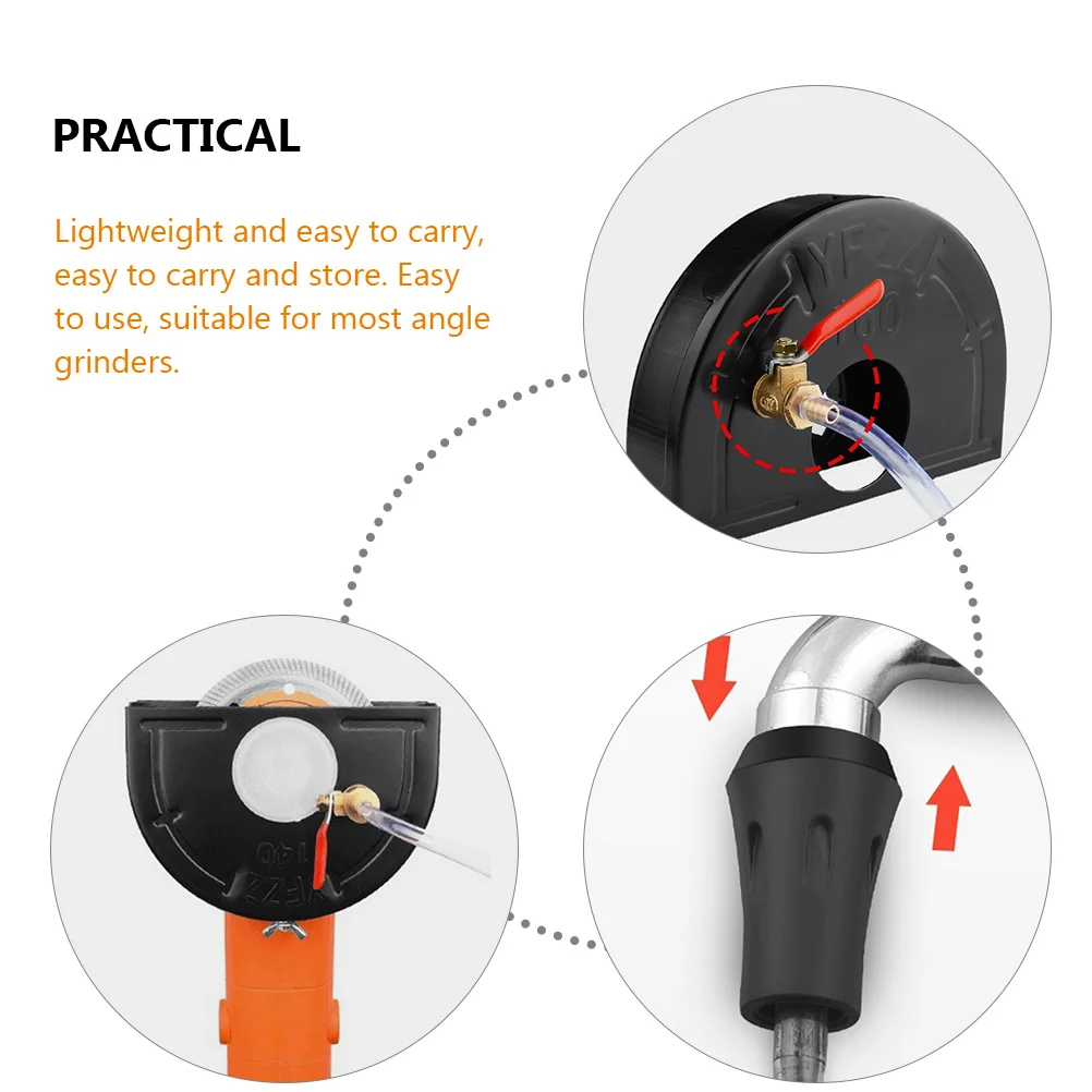 

Adjustable 90 Degree Water Outlet Angle Grinder Dust Shroud Lightweight Protective Guard for Wood Particleboard Laminate