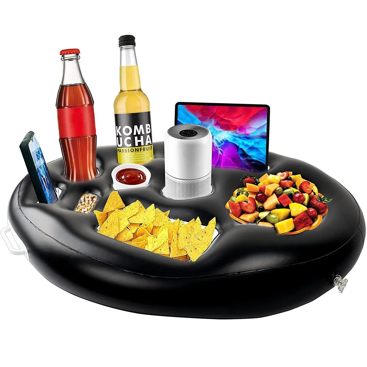 Summer Inflatable Float Beer Drinking Cooler Table Water Play Float Beer Tray Party Bucket Cup Holder for Swimming Pool Party