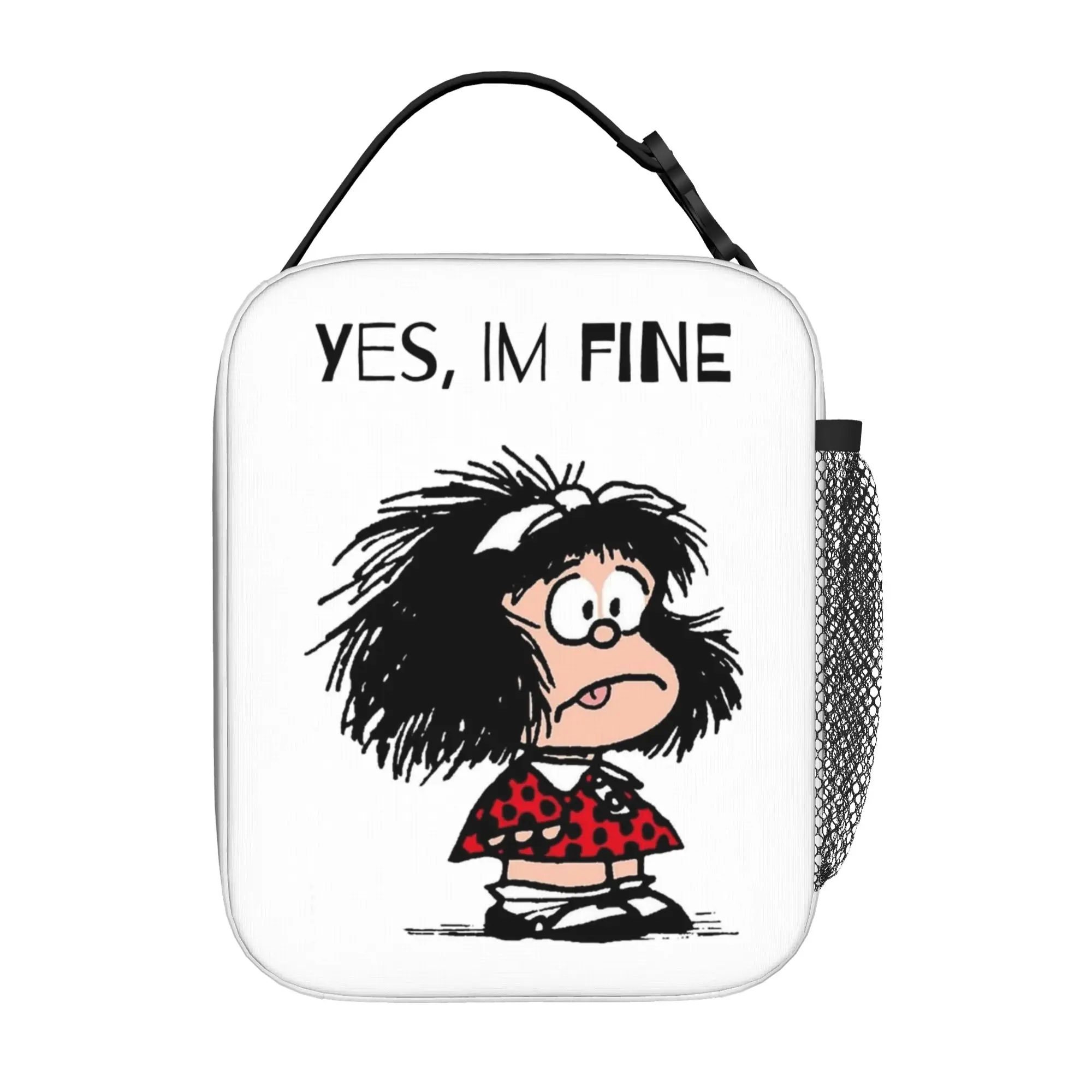 Cartoon M-Mafaldas Thermal Insulated Lunch Bag for School Comics Portable Food Bag Container Cooler Thermal Food Box