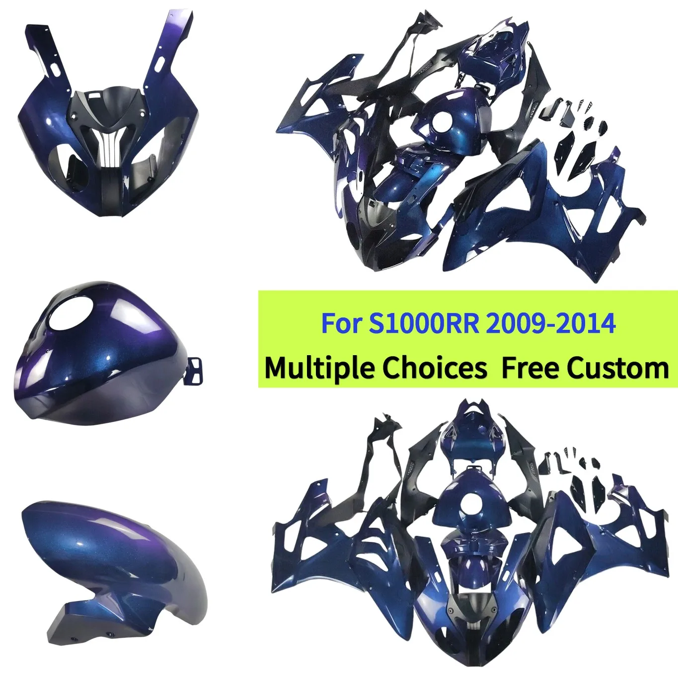 

Motorcycle Bodyframe Protection Cover Fairing Fit For BMW S1000RR 2009-2014 Chameleon Body Shell with Tank Cover