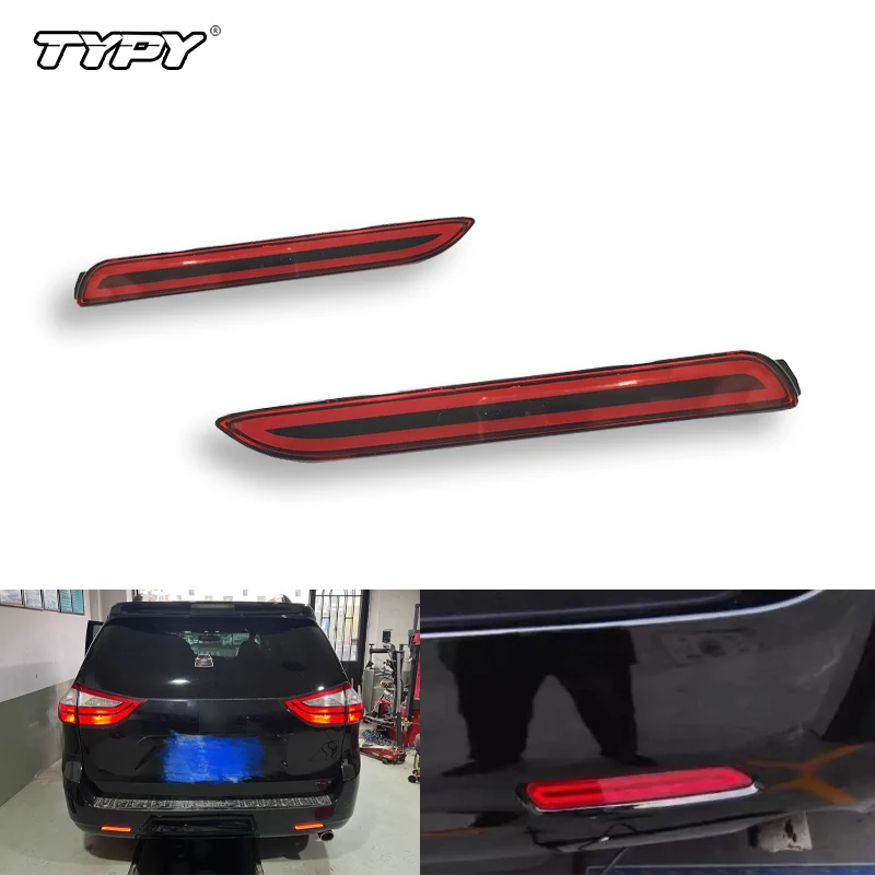 

TYPY Автомобильные светодиодные лампы заднего бампера для Toyota Carmy 2006-2014, стоп-сигнал, указатель поворота, резервный отражатель, задние противотуманные фонари