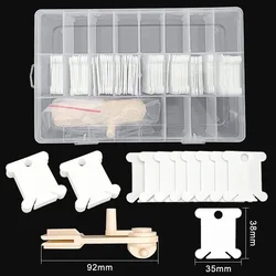 Plastic Bobbins and Bobbin Winder Set Spool Thread Card Embroidery Floss DIY Stitch Thread Organizer Holder Sewing Tools Costura